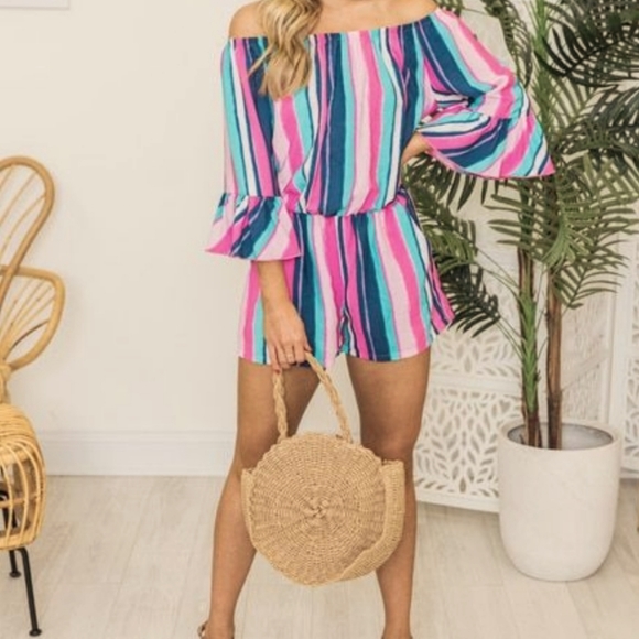 Pink Lily 'Cabo Coastlines' Romper - Picture 4 of 8